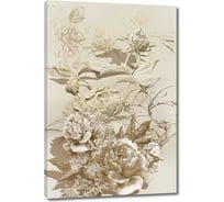 Картина ООО Первое ателье Абстрактные объемные гипсовые пионы 40x60 см ps78623-2