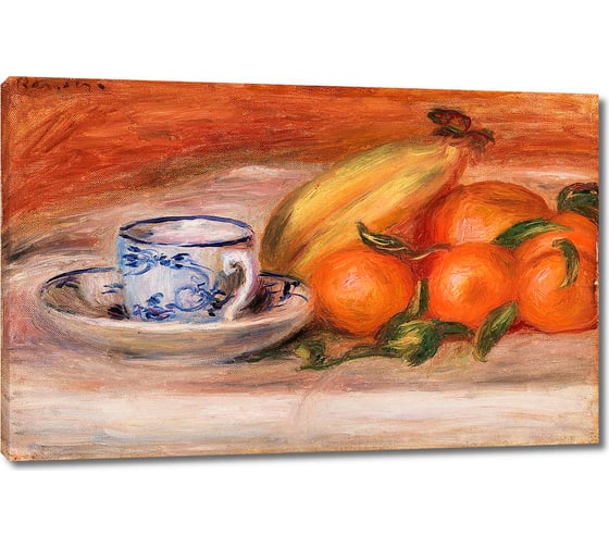 Картина-репродукция ООО Первое ателье Апельсины, бананы и чашка 94x60 см ps144157-2 1
