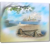 Картина ООО Первое ателье Оригинальный вид на Петропавловку 80x69 см ps97403-4