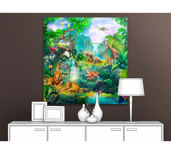 Картина ООО Первое ателье Безмятежный рай в джунглях 58x60 см ps94642-2