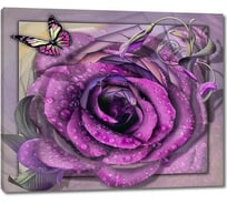 Картина ООО Первое ателье Крупная роза в каплях воды 115x96 см ps97389-5