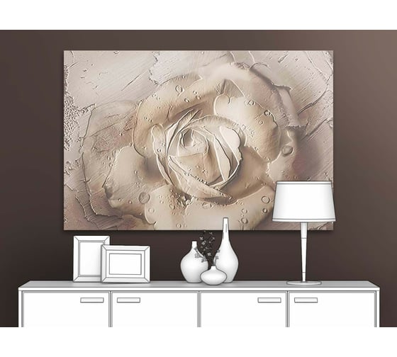 Картина ООО Первое ателье Объемная роза 35x23 см ps97370-1