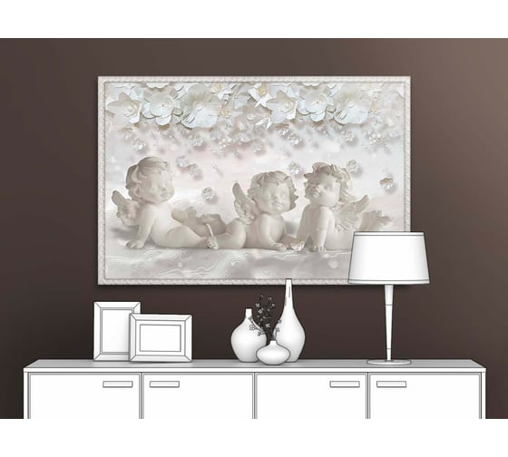 Картина ООО Первое ателье Милые ангелочки 90x60 см ps94640-2
