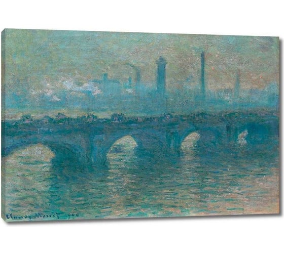 Картина-репродукция ООО Первое ателье Мост Ватерлоо, Серая погода 86x60 см ps143211-2 1