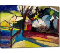 Картина-репродукция ООО Первое ателье Осенний пейзаж с деревом 80x59 см ps110398-4