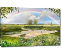 Картина ООО Первое ателье Радуга над речкой 80x53 см ps94739-4