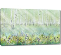 Картина ООО Первое ателье Поляна перед березовым лесом 80x50 см ps97387-4