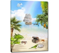 Картина ООО Первое ателье Пейзаж острова сокровищ 35x49 см ps68381-1