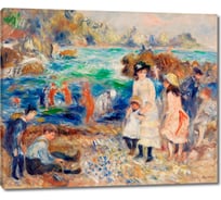 Картина-репродукция ООО Первое ателье Дети на берегу моря, Гернси 60x50 см ps144121-3