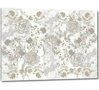 Картина ООО Первое ателье Бежевый цветочный узор 60x45 см ps78613-3