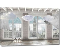 Картина ООО Первое ателье Вид Лондона из окна помещения в стиле лофт 35x23 см ps94638-1
