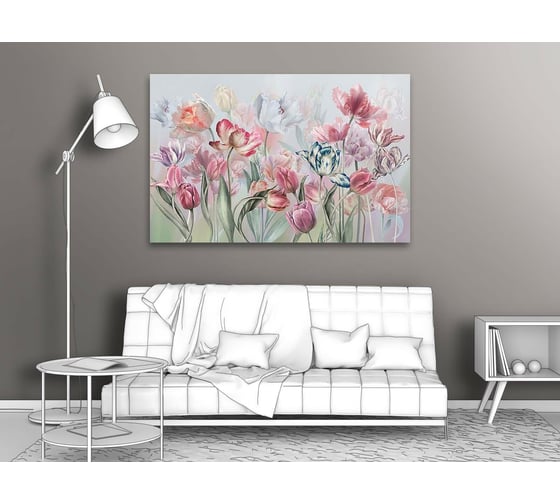 Картина ООО Первое ателье Акварель-тюльпаны 91x60 см ps97344-2