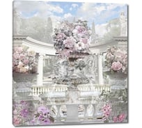 Картина ООО Первое ателье Классический фонтан с ангелочками в цветах 35x38 см ps78686-1