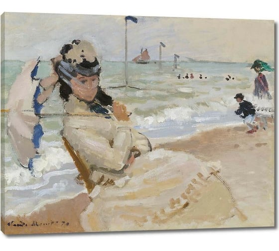 Картина-репродукция ООО Первое ателье Камилла на пляже в Трувиле 35x29 см ps143140-1 1