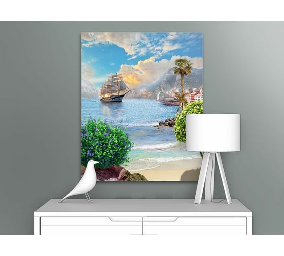 Картина ООО Первое ателье Бриг в бухте 60x74 см ps69507-3