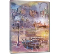 Картина ООО Первое ателье Коллаж с различными видами Венеции 45x60 см ps28573-2