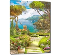 Картина ООО Первое ателье Дорога через сад к морскому заливу 79x106 см ps28396-4