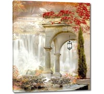 Картина ООО Первое ателье Вид через арку на водопад 35x42 см ps28511-1