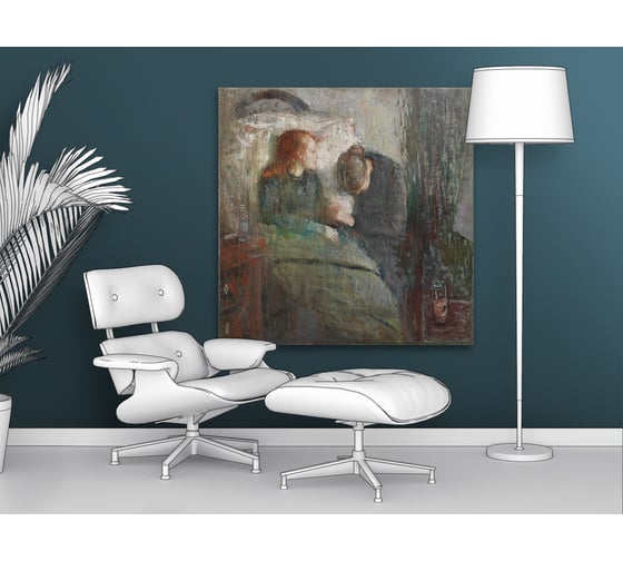 Картина-репродукция ООО Первое ателье Больной ребенок 115x115 см ps139374-5