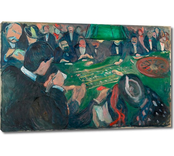 Картина-репродукция ООО Первое ателье За столом рулетки в Монте-Карло 35x23 см ps139358-1 1