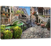 Картина ООО Первое ателье Прекрасная улочка с маленьким мостом 60x40 см ps28491-3
