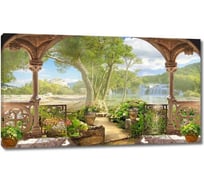 Картина ООО Первое ателье Веранда с узорчатыми колоннами 35x20 см ps28450-1