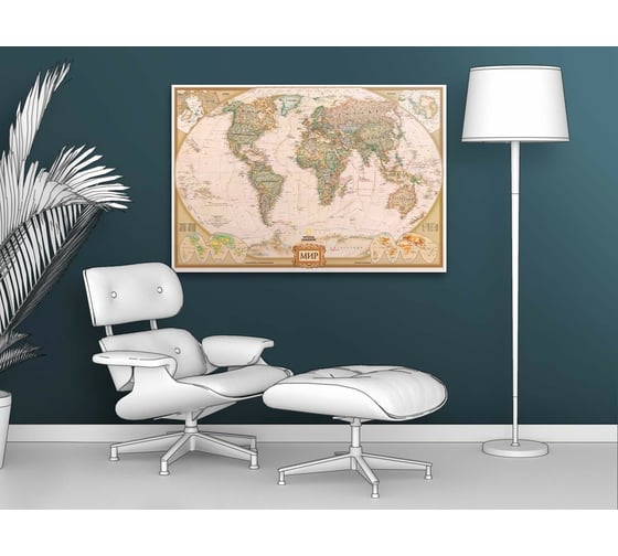 Картина ООО Первое ателье Большая современная карта 35x24 см ps28842-1