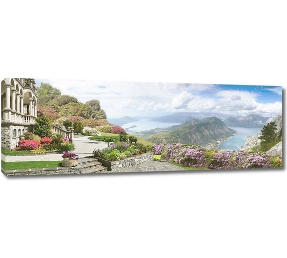 Картина ООО Первое ателье Панорамный вид горы и моря 35x12 см ps28398-1 1