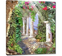 Картина ООО Первое ателье Колонны в живописном саду 60x67 см ps28431-3