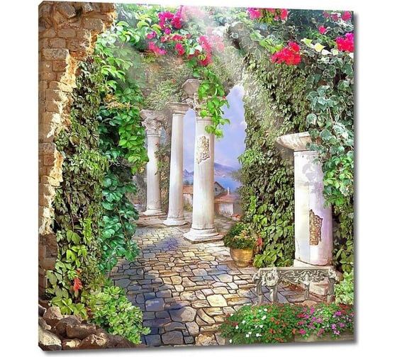 Картина ООО Первое ателье Колонны в живописном саду 60x67 см ps28431-3 1