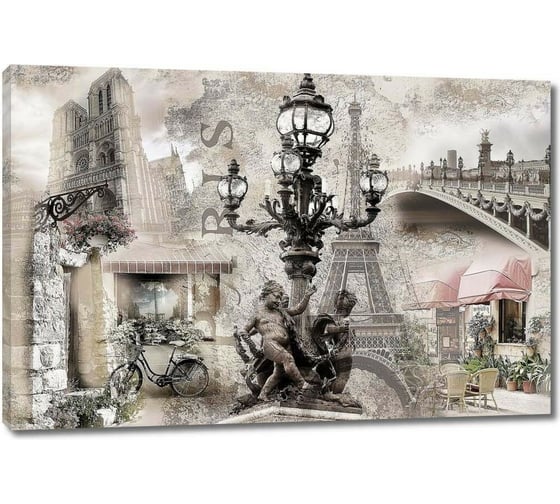 Картина ООО Первое ателье Коллаж с различной архитектурой 35x23 см ps28764-1 1