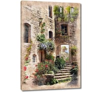 Картина ООО Первое ателье Множество цветов на обычной улице 60x90 см ps28464-3