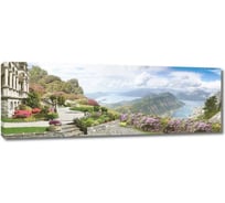 Картина ООО Первое ателье Панорамный вид горы и моря 60x21 см ps28398-3