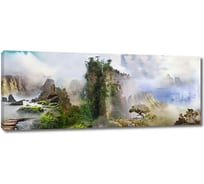 Картина ООО Первое ателье Панорама со скалами в тумане 60x24 см ps28435-3