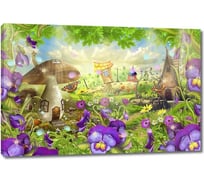 Картина ООО Первое ателье Лес с цветами и грибами 60x40 см ps28828-3