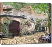 Картина ООО Первое ателье Маленькие домики на узкой улице 35x29 см ps28498-1