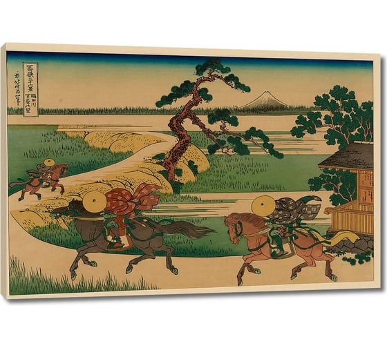 Картина-репродукция ООО Первое ателье Деревня Сэкия на реке Сумида 35x24 см ps109192-1 1