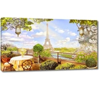 Картина ООО Первое ателье Вид из кафе на Эйфелеву башню 115x64 см ps28460-5