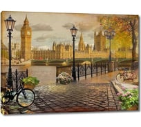 Картина ООО Первое ателье Вид с набережной на туманный Лондон 115x87 см ps28504-5