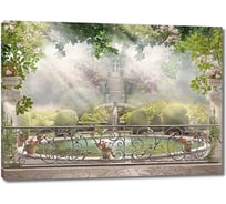 Картина ООО Первое ателье Веранда с видом на живописный сад 60x44 см ps28579-3