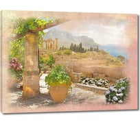 Картина ООО Первое ателье Вид на разрушенный город 79x60 см ps28567-2