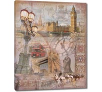 Картина ООО Первое ателье Коллаж с различными видами Лондона 60x75 см ps28574-3
