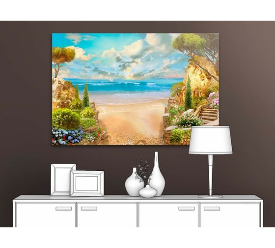 Картина ООО Первое ателье Золотой берег рядом с садом 35x23 см ps28429-1