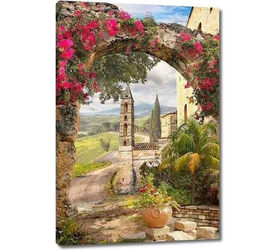 Картина ООО Первое ателье Вход в цветочную арку 79x120 см ps28695-4 1