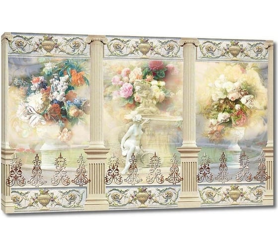 Картина ООО Первое ателье Абстрактный рисунок с колоннами и скульптурами 80x53 см ps28699-4 1