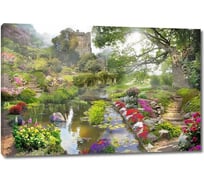 Картина ООО Первое ателье Река в цветах в красивом парке 80x53 см ps28697-4