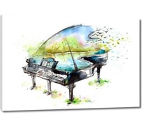 Картина ООО Первое ателье Нарисованный рояль в цветах 60x42 см ps28635-3