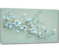 Картина ООО Первое ателье Голубая магнолия на ветке 80x50 см ps147379-4