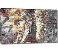 Картина ООО Первое ателье Девушка-индеец. Граффити 80x50 см ps139304-4