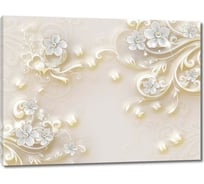 Картина ООО Первое ателье Объемные цветы c завитушками 60x45 см ps94730-3